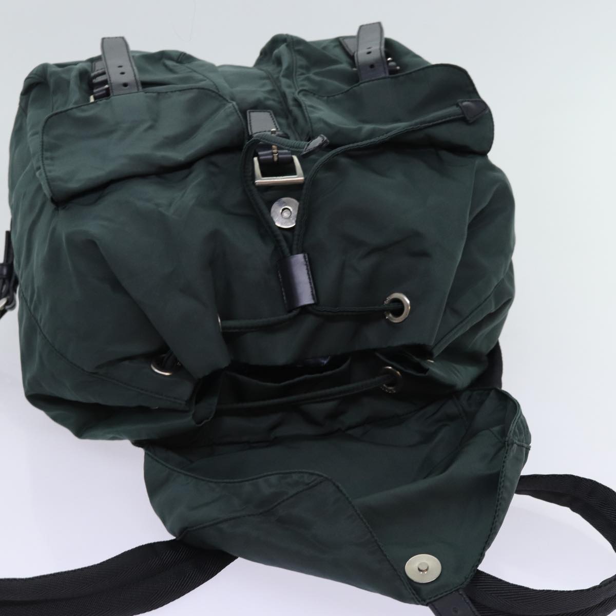 PRADA Backpack Nylon Green Auth ep3736