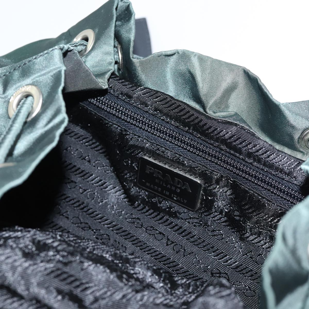 PRADA Backpack Nylon Green Auth ep3736