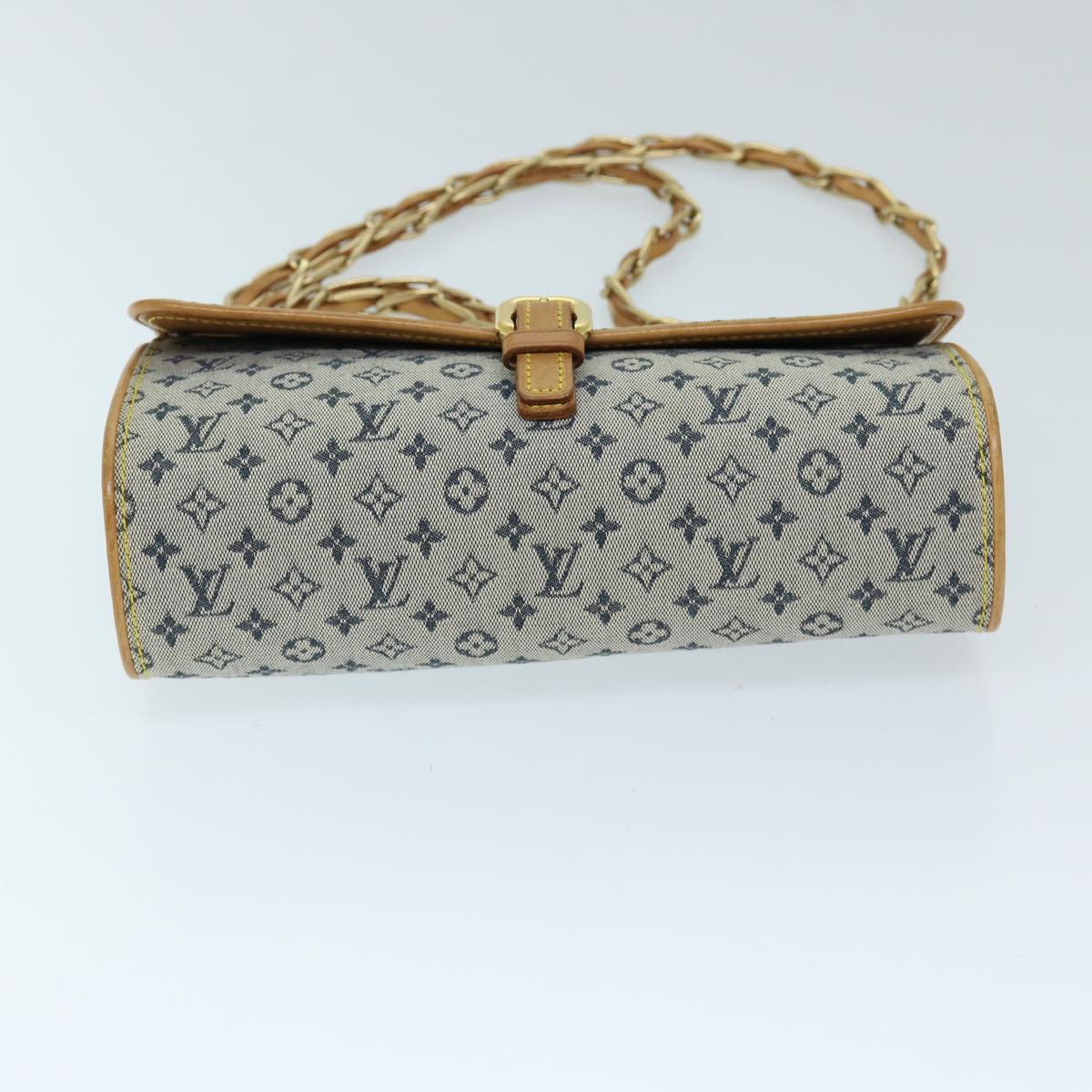 LOUIS VUITTON Monogram Mini Camille Chain Shoulder Bag Blue M92002 Auth ep3756