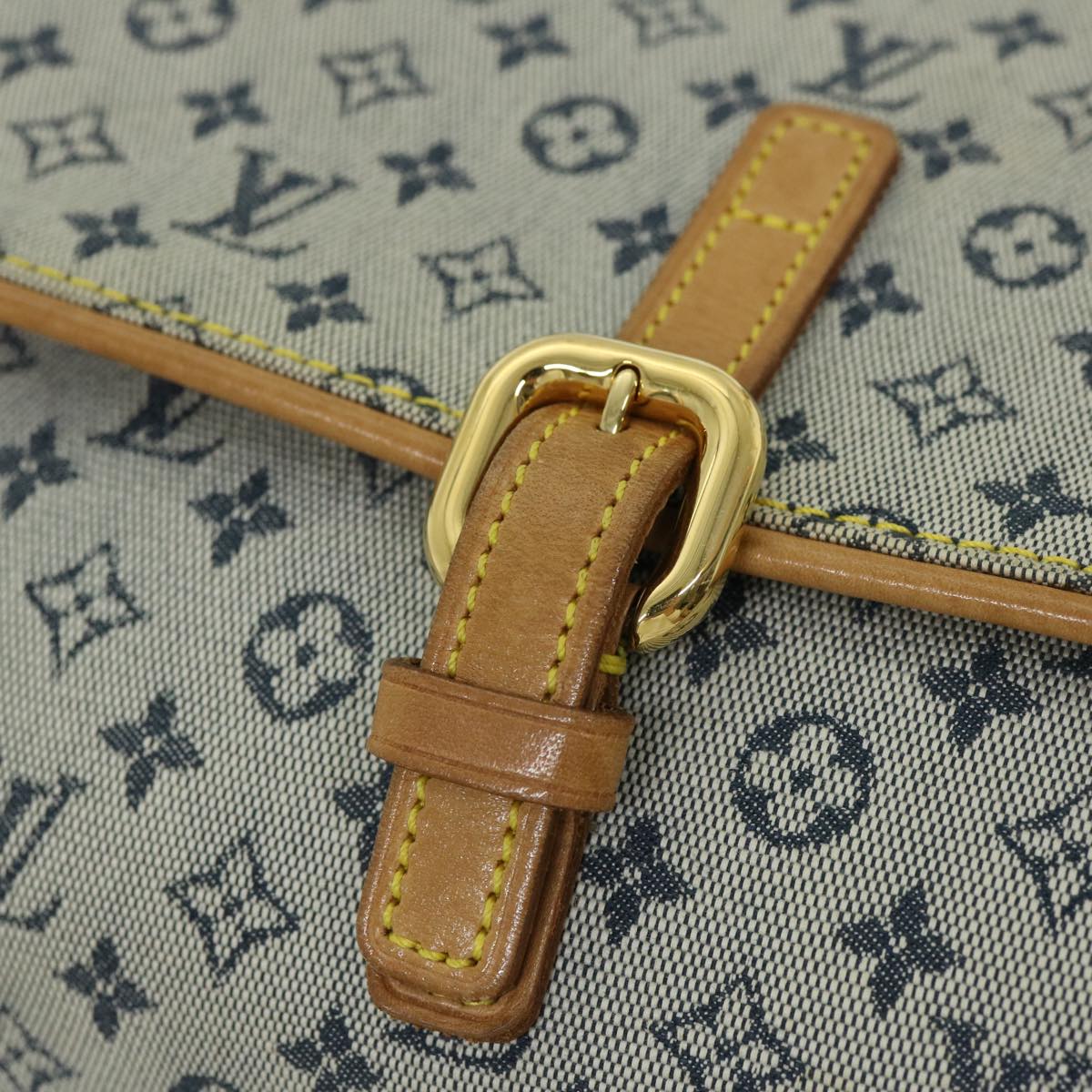 LOUIS VUITTON Monogram Mini Camille Chain Shoulder Bag Blue M92002 Auth ep3756