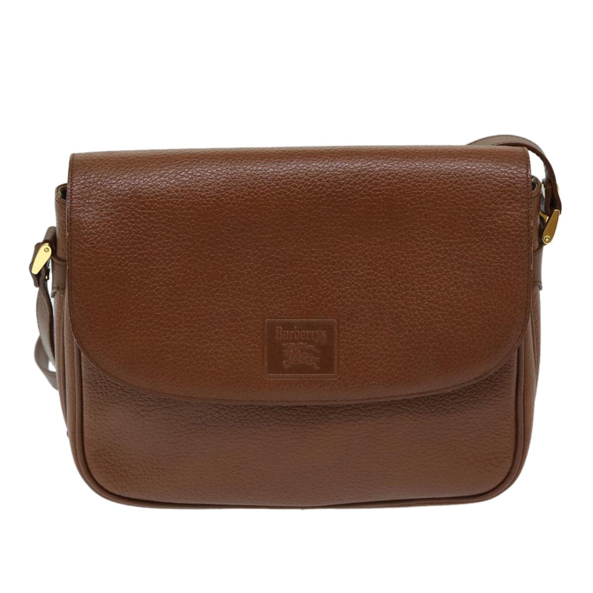 Burberrys Shoulder Bag Leather Brown Auth ep3760