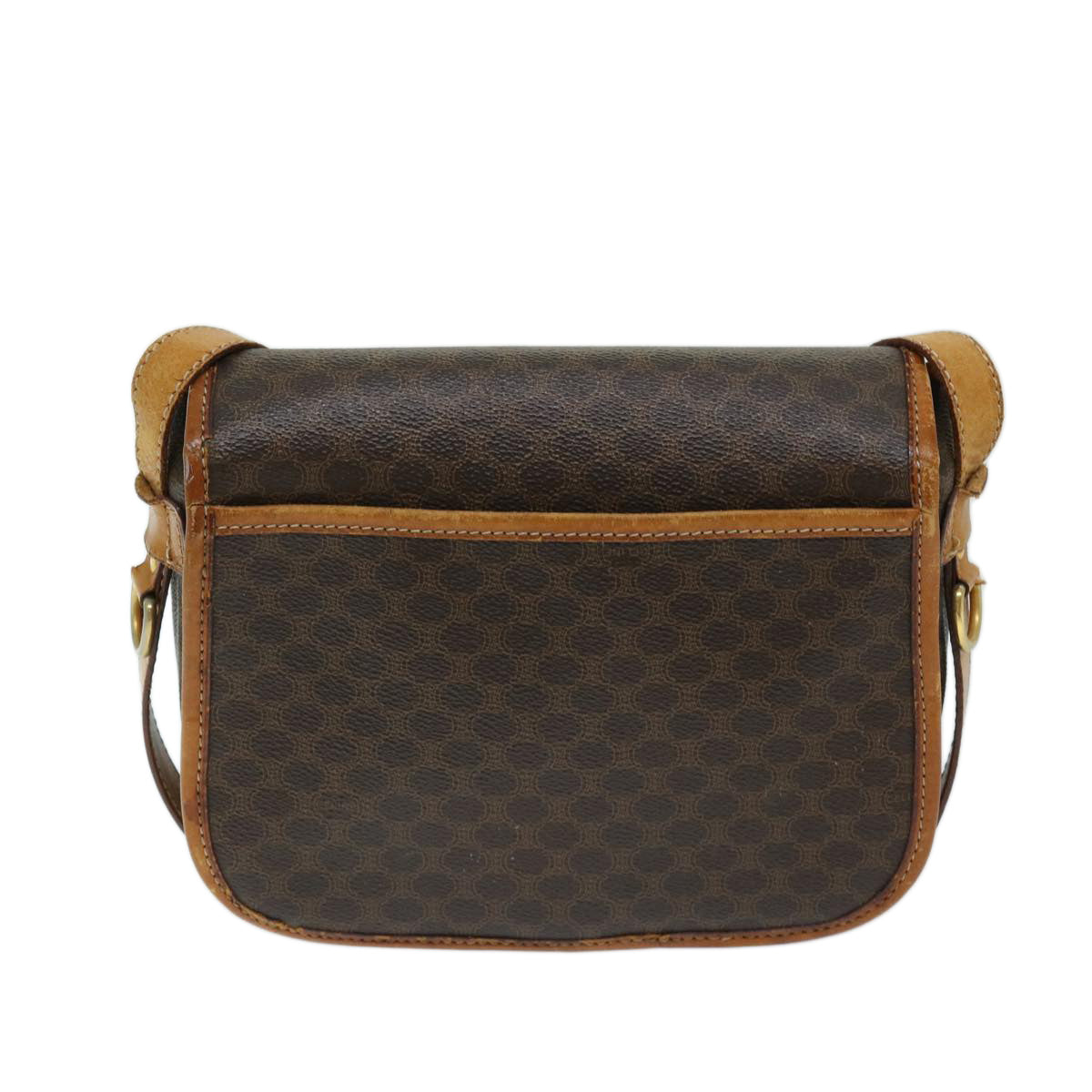 CELINE Macadam Canvas Shoulder Bag PVC Brown Auth ep3765 - 0