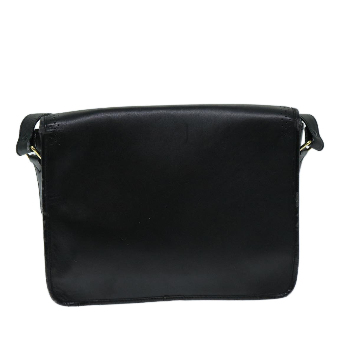 Burberrys Shoulder Bag Leather Black Auth ep3768
