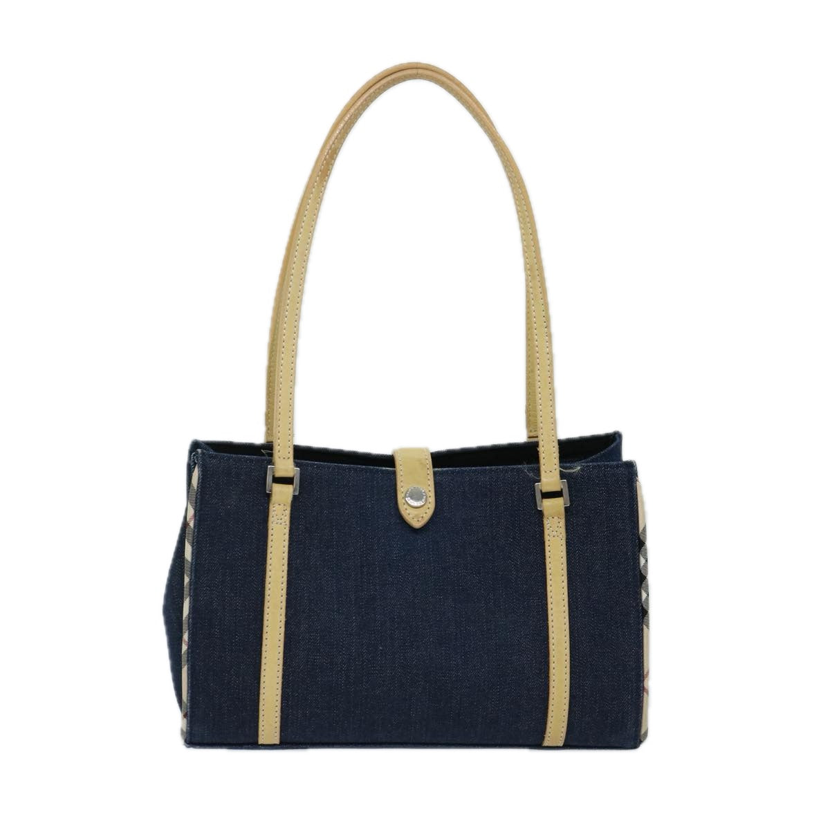 BURBERRY Blue Label Hand Bag Canvas Navy Auth ep3769