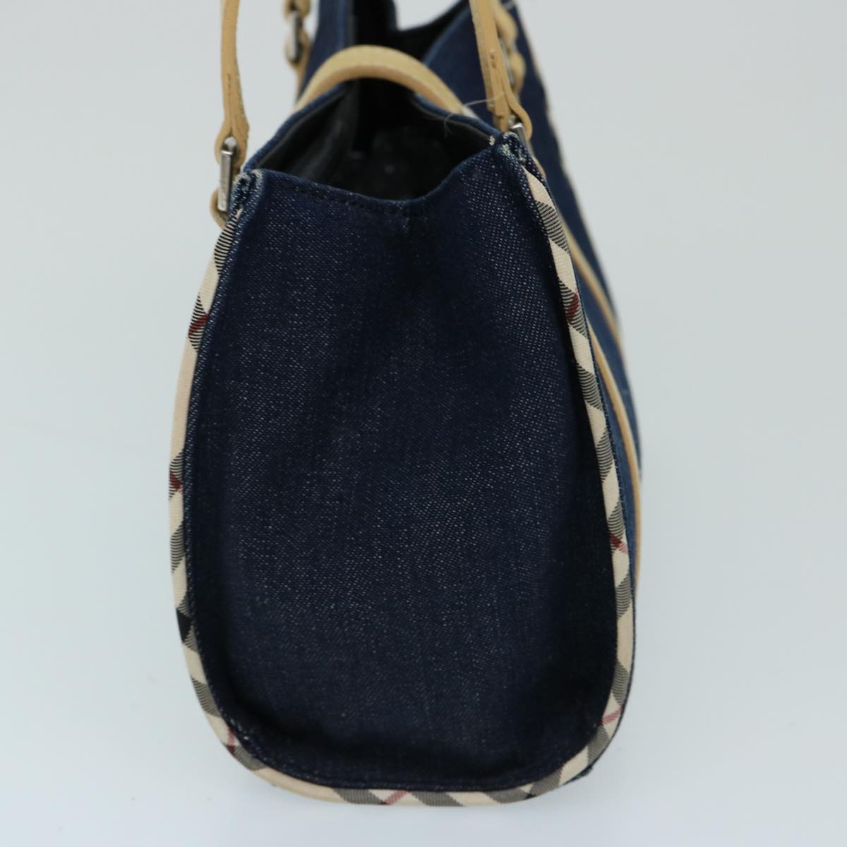 BURBERRY Blue Label Hand Bag Canvas Navy Auth ep3769