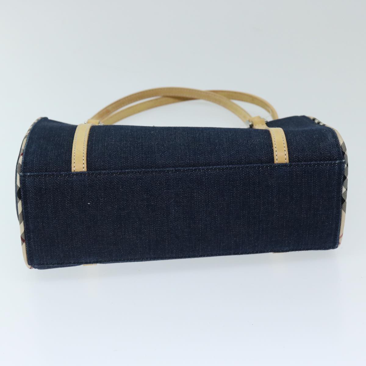 BURBERRY Blue Label Hand Bag Canvas Navy Auth ep3769