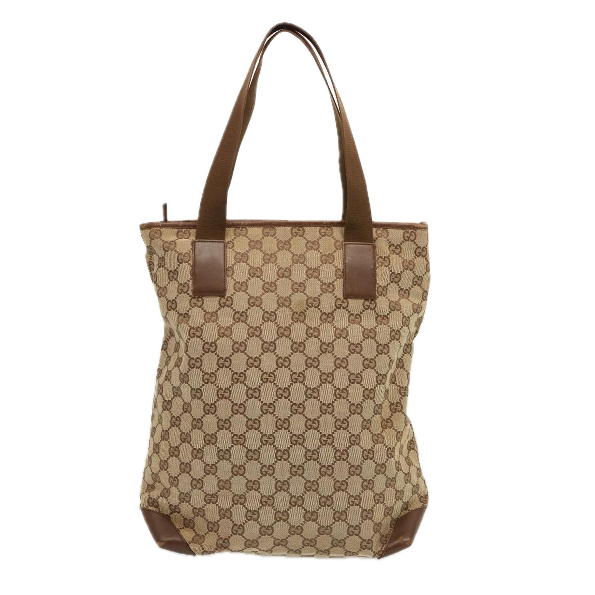 GUCCI GG Canvas Tote Bag Beige Brown 019 0401 Auth ep3771 - 0