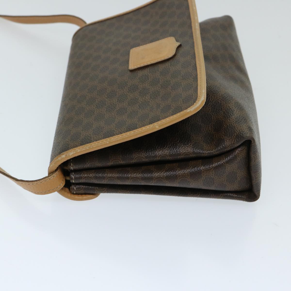 CELINE Macadam Canvas Shoulder Bag PVC Brown Auth ep3786