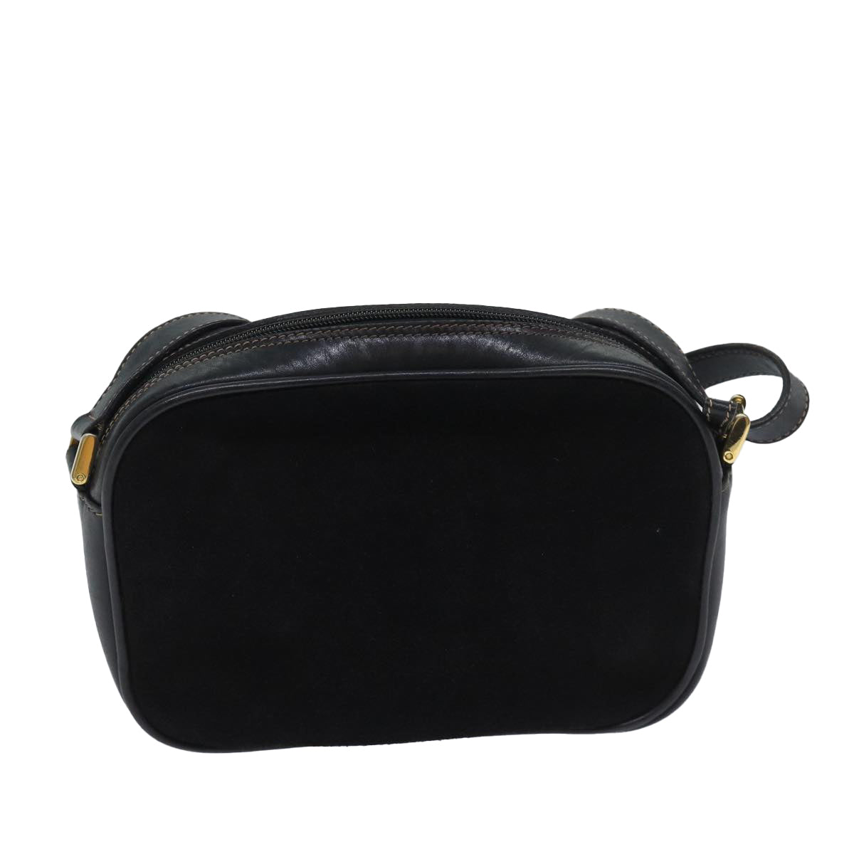 GUCCI Shoulder Bag Suede Black Auth ep3790 - 0