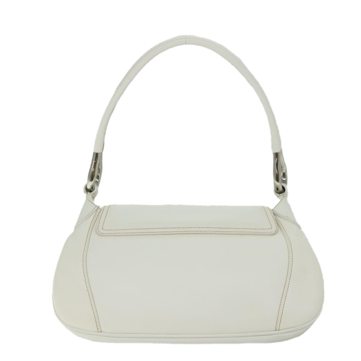 PRADA Shoulder Bag Leather White Auth ep3809 - 0