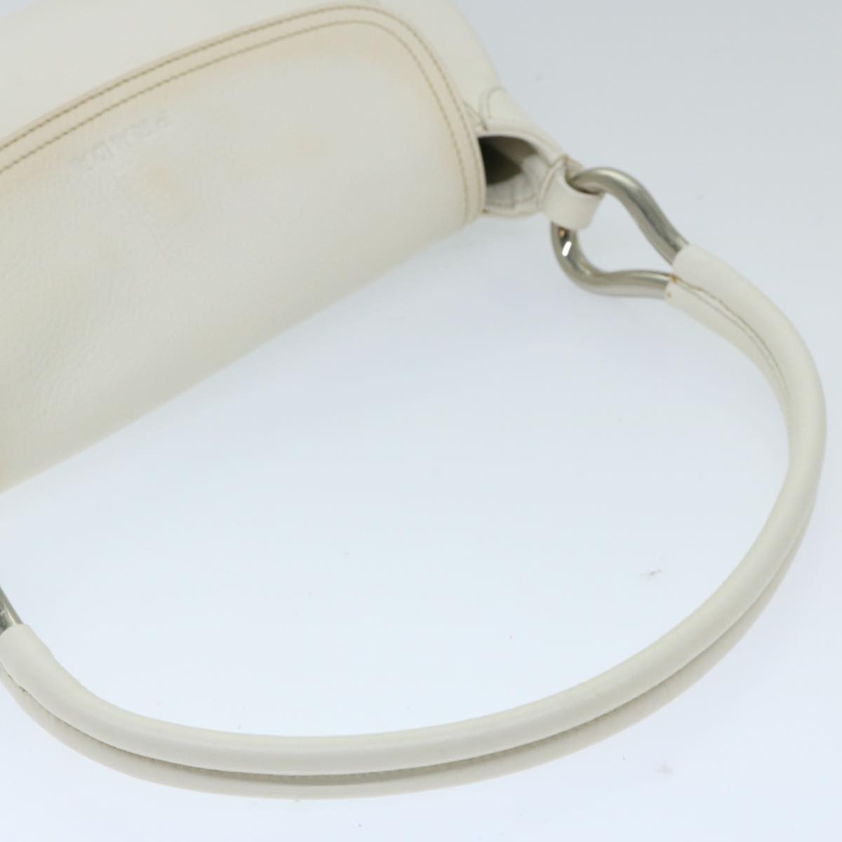 PRADA Shoulder Bag Leather White Auth ep3809