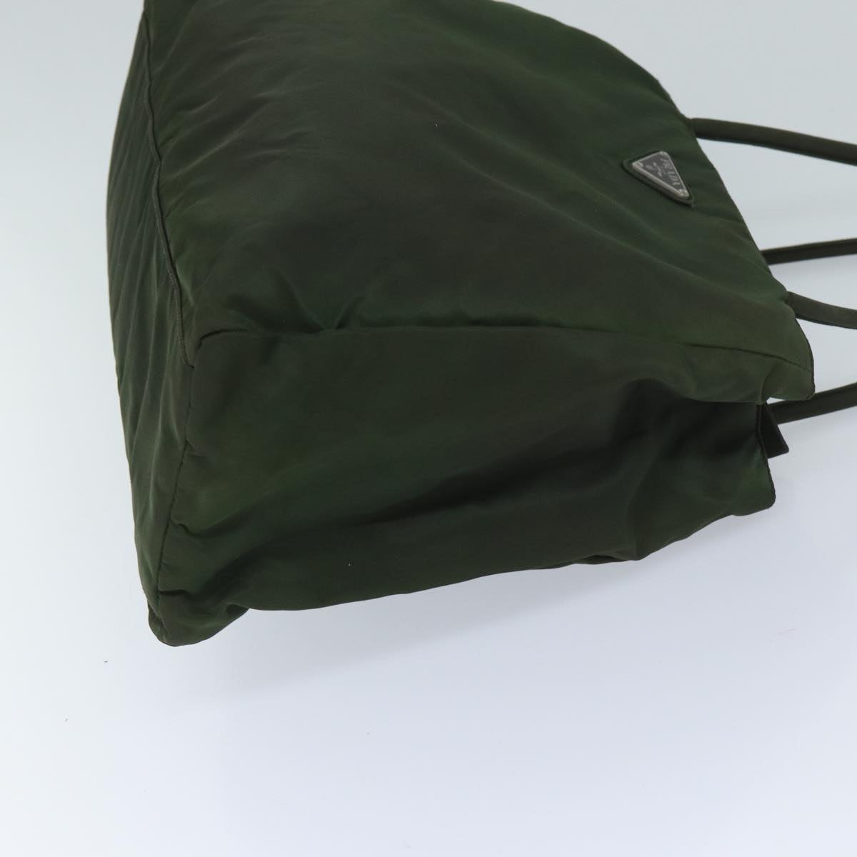 PRADA Tote Bag Nylon Green Auth ep3813
