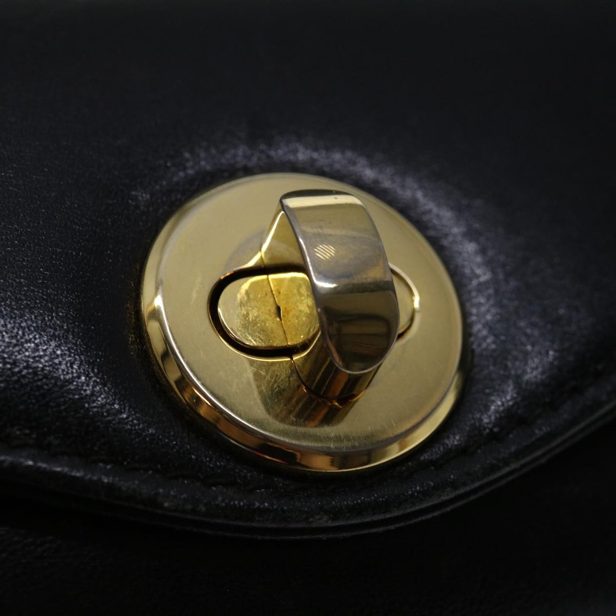 GUCCI Hand Bag Leather Black Auth ep3814