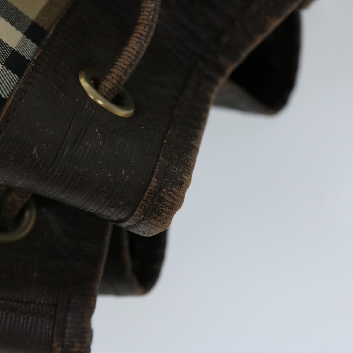 Burberrys Nova Check Shoulder Bag Canvas Beige Auth ep3815