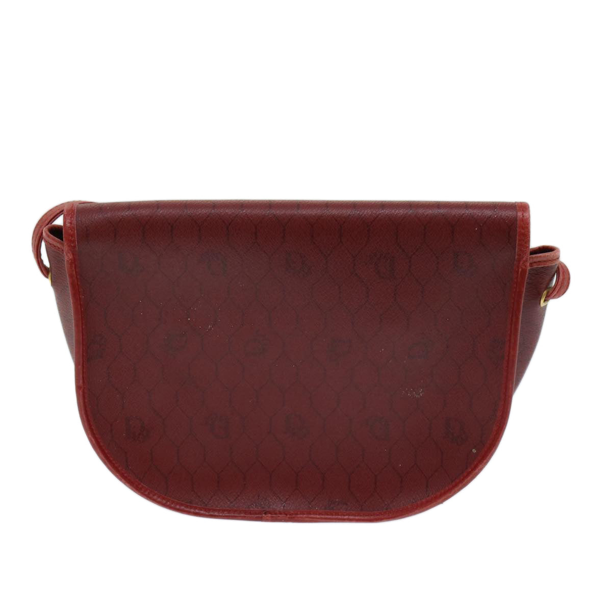 Christian Dior Honeycomb Canvas Shoulder Bag PVC Red Auth ep3831 - 0