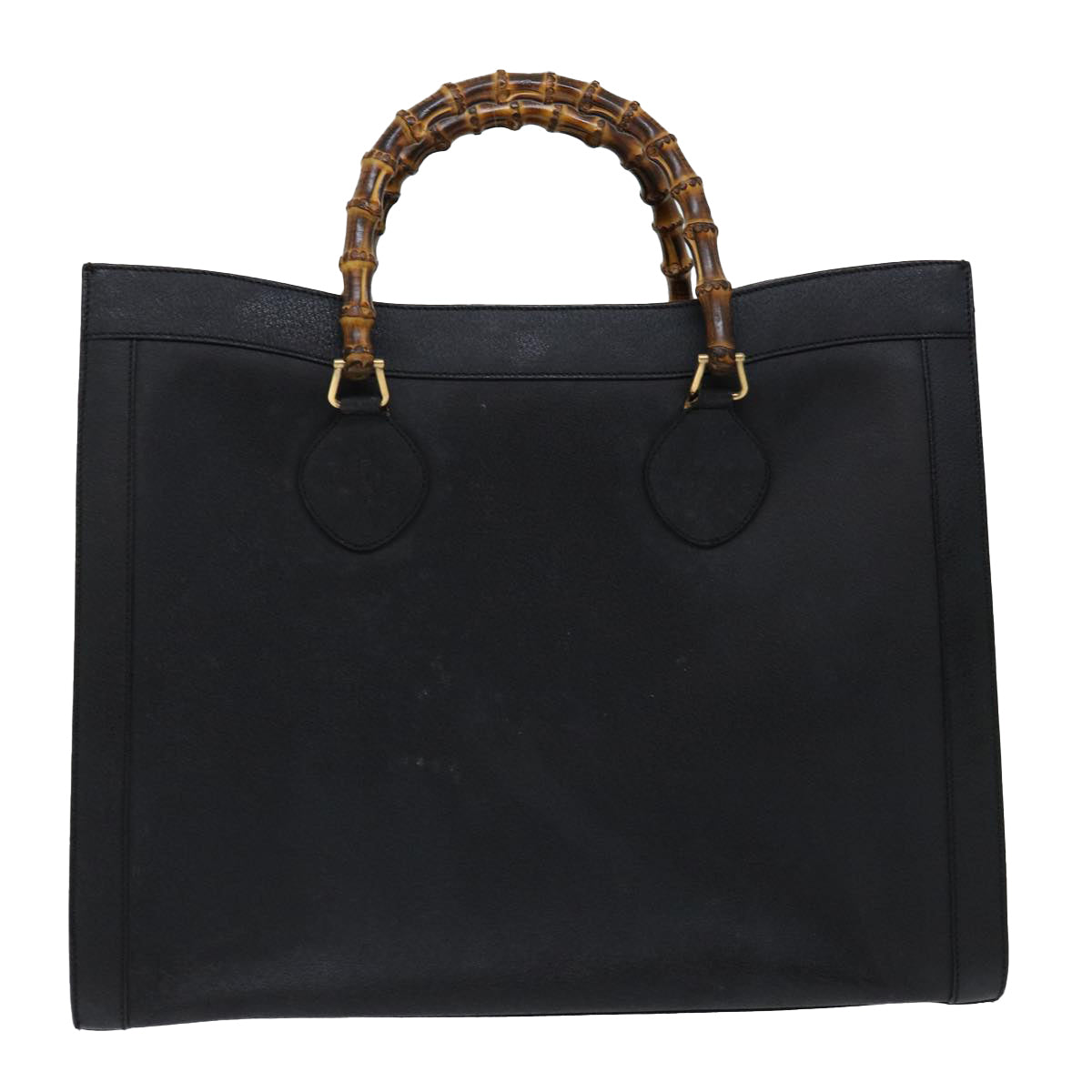 GUCCI Bamboo Tote Bag Leather Black 002 1186 0259 Auth ep3840 - 0