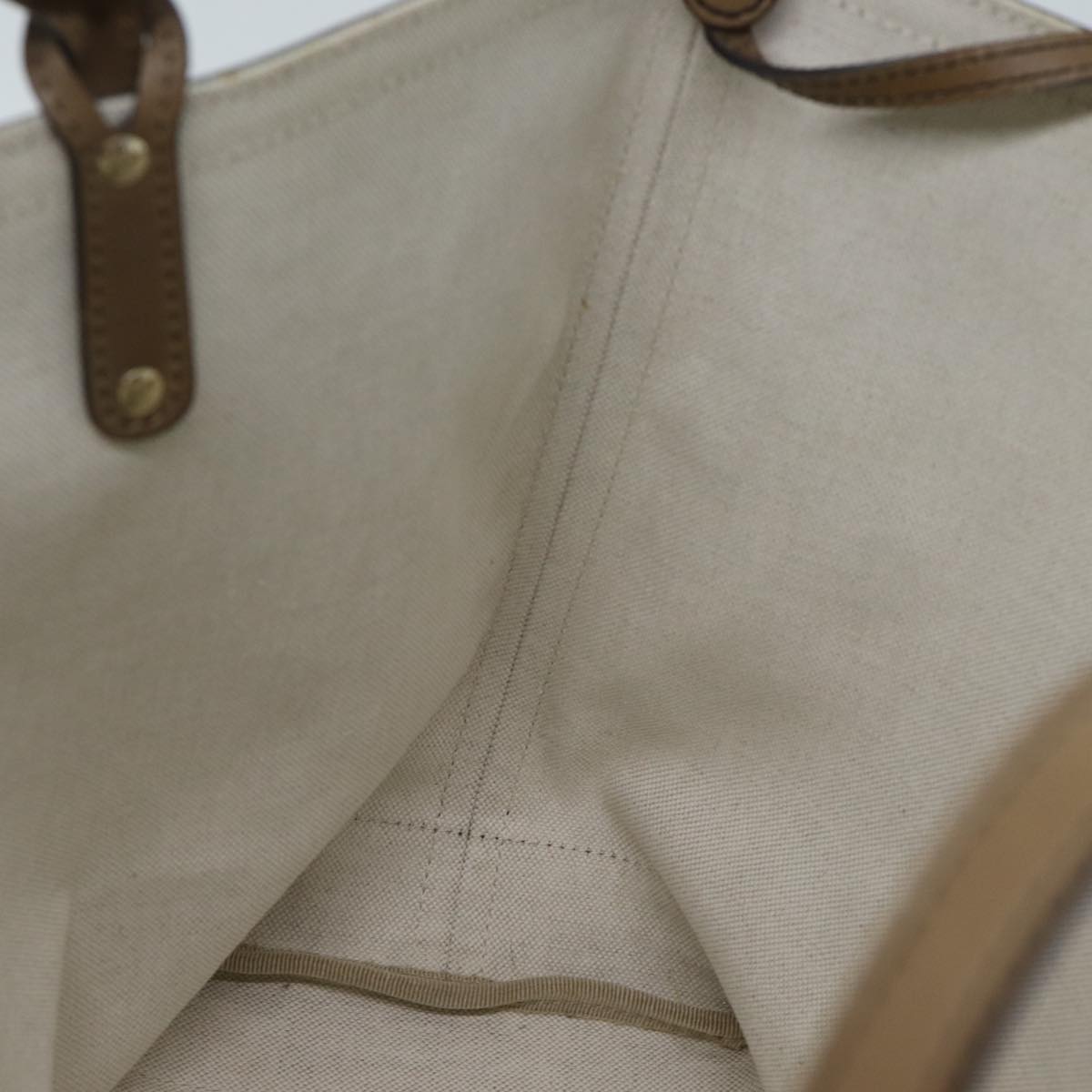 GUCCI GG Canvas Tote Bag Beige 211975 Auth ep3854
