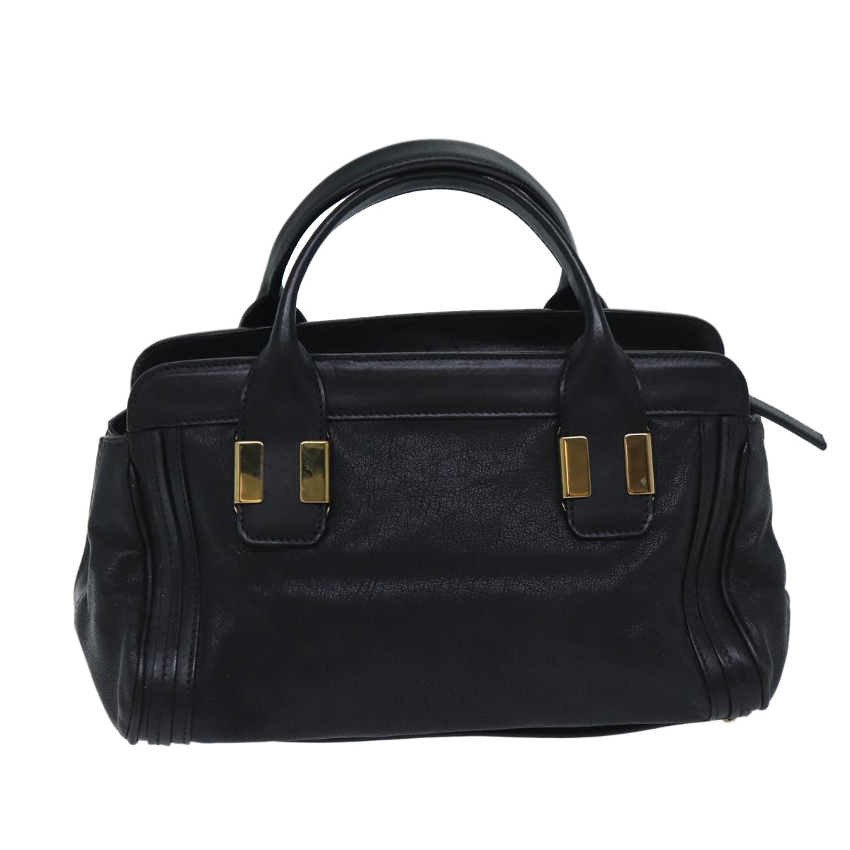 Chloe Hand Bag Leather 2way Black Auth ep3855 - 0