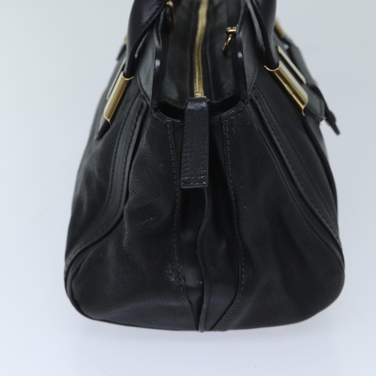 Chloe Hand Bag Leather 2way Black Auth ep3855