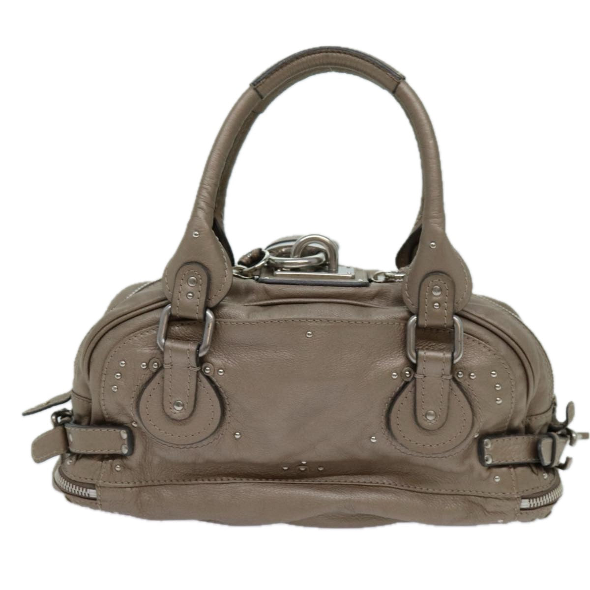 Chloe Paddington Hand Bag Leather Bronze Auth ep3857 - 0