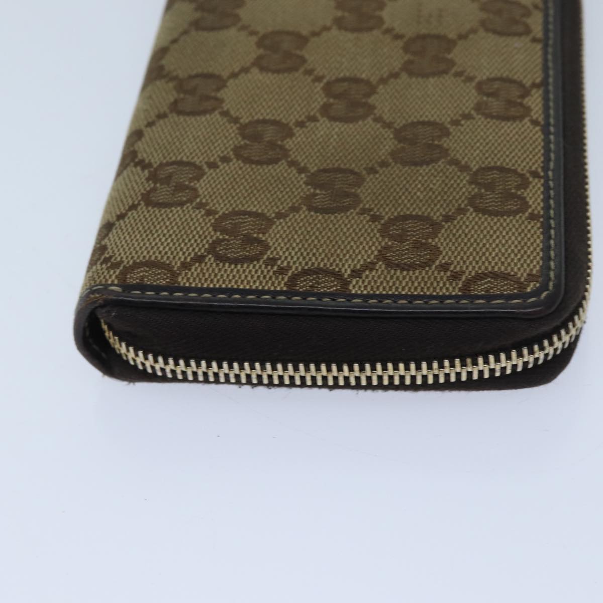 GUCCI GG Canvas Long Wallet Beige 212120 Auth ep3877