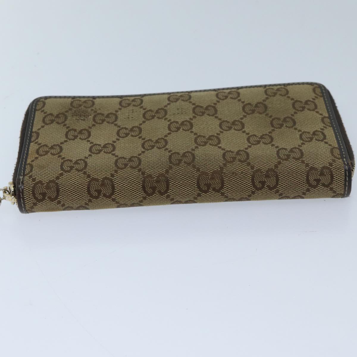 GUCCI GG Canvas Long Wallet Beige 212120 Auth ep3877