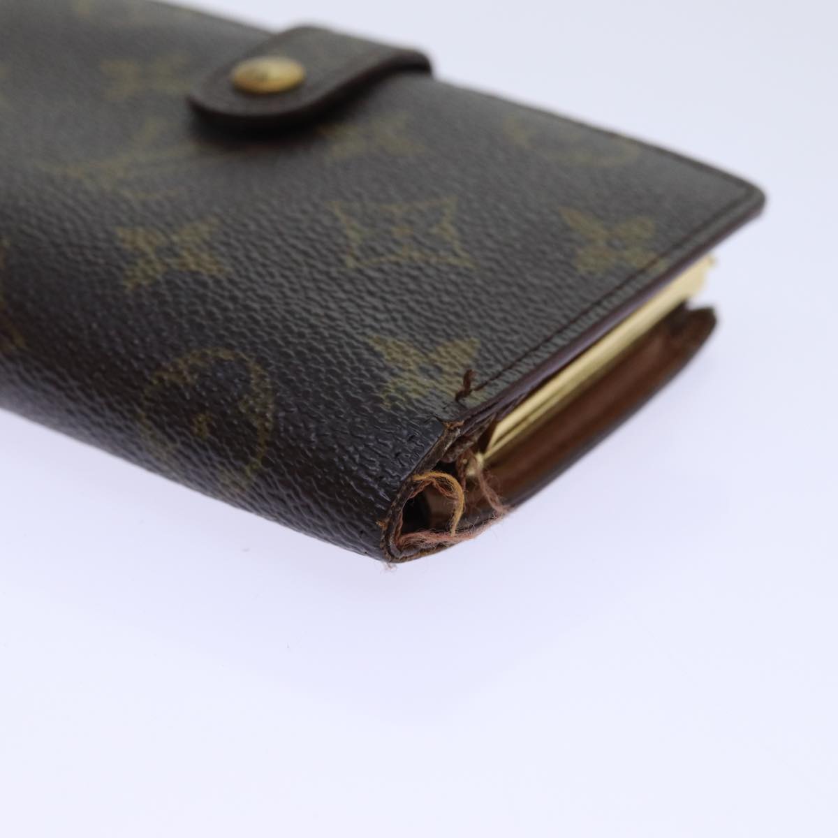 LOUIS VUITTON Monogram Porte Monnaie Billets Viennois Wallet M61663 Auth ep3879