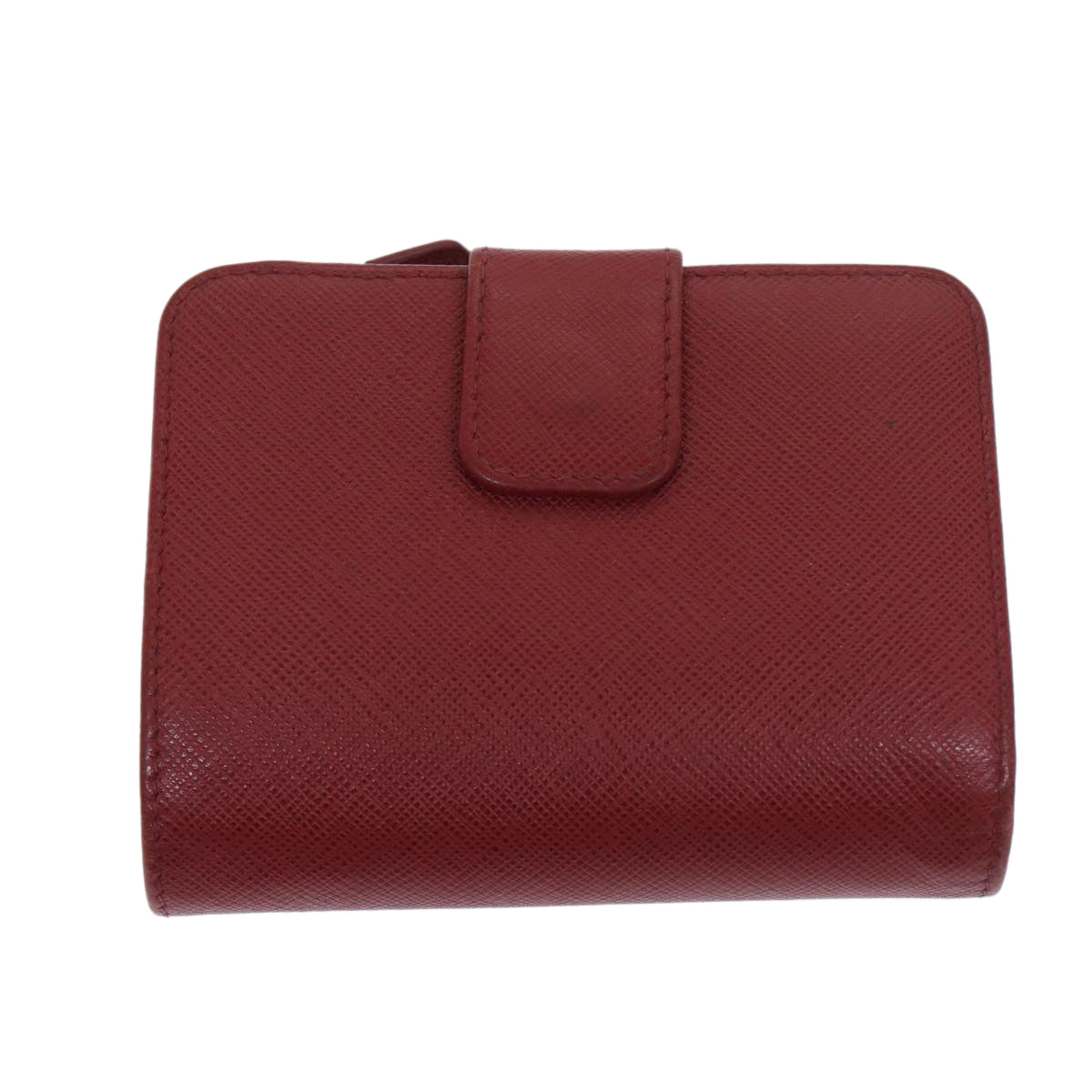 PRADA Bifold Wallet Safiano leather Red Auth ep3880 - 0