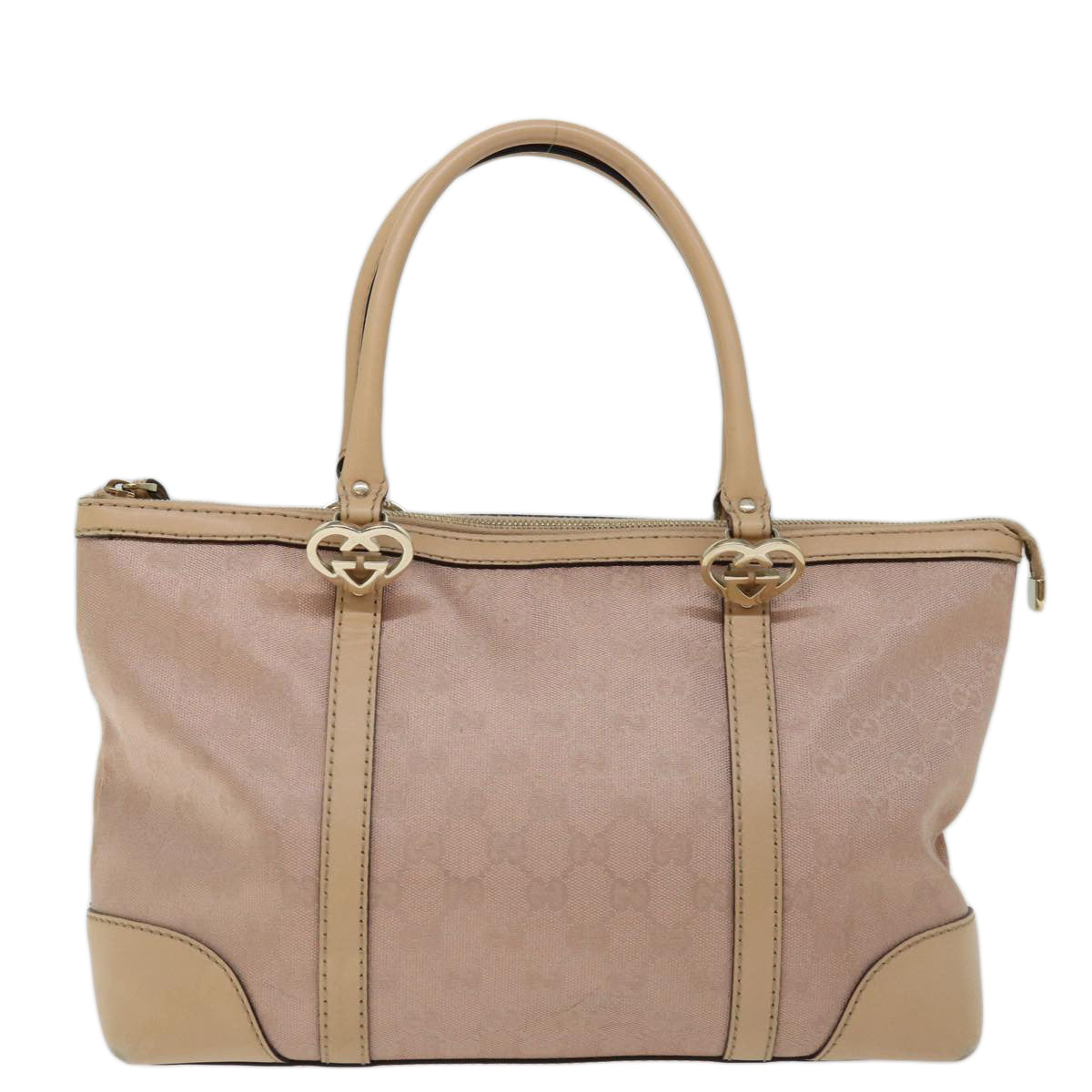 GUCCI GG Canvas Lovely Hand Bag Pink 257069 Auth ep3887