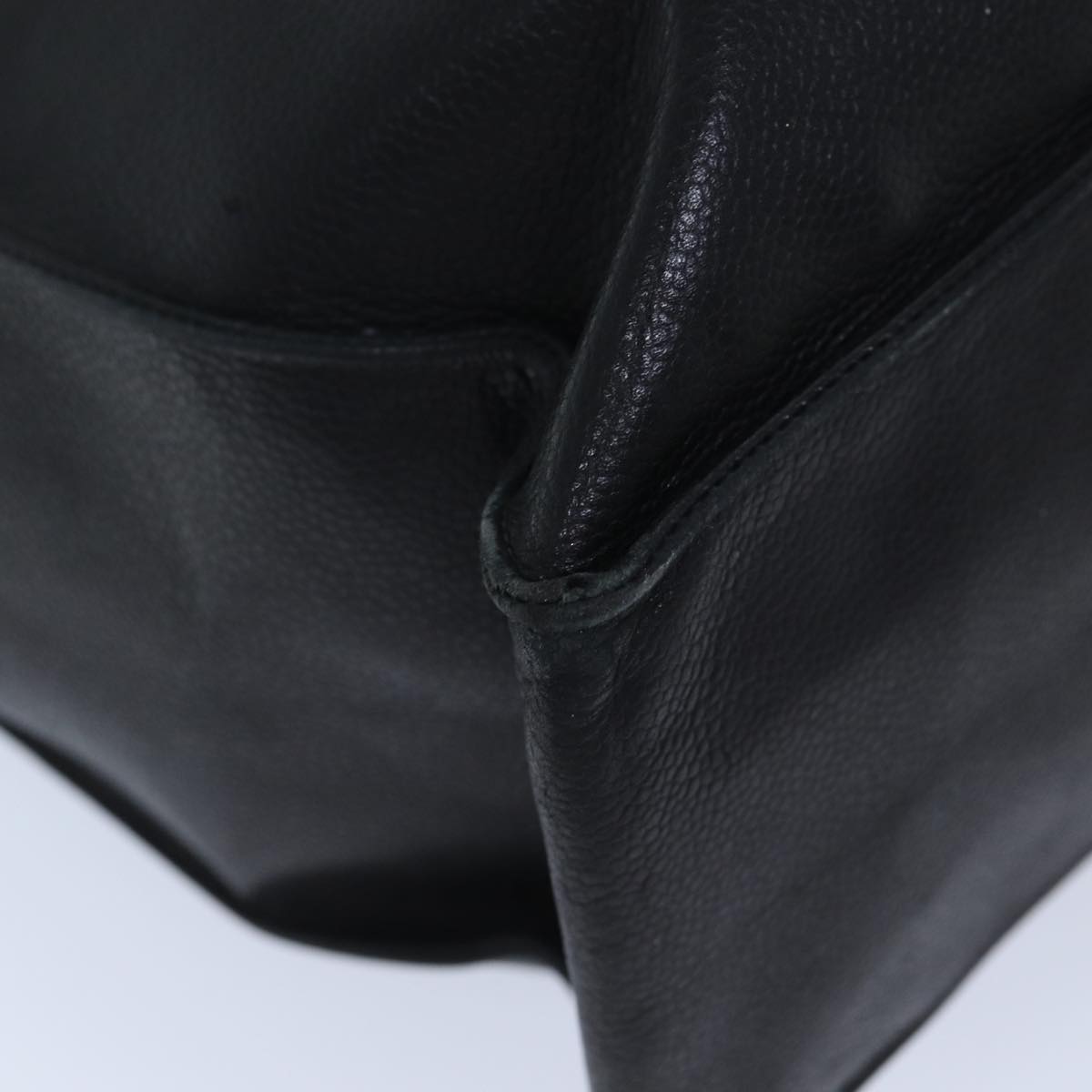 CHANEL Big COCO Mark Tote Bag Leather Black CC Auth ep3903