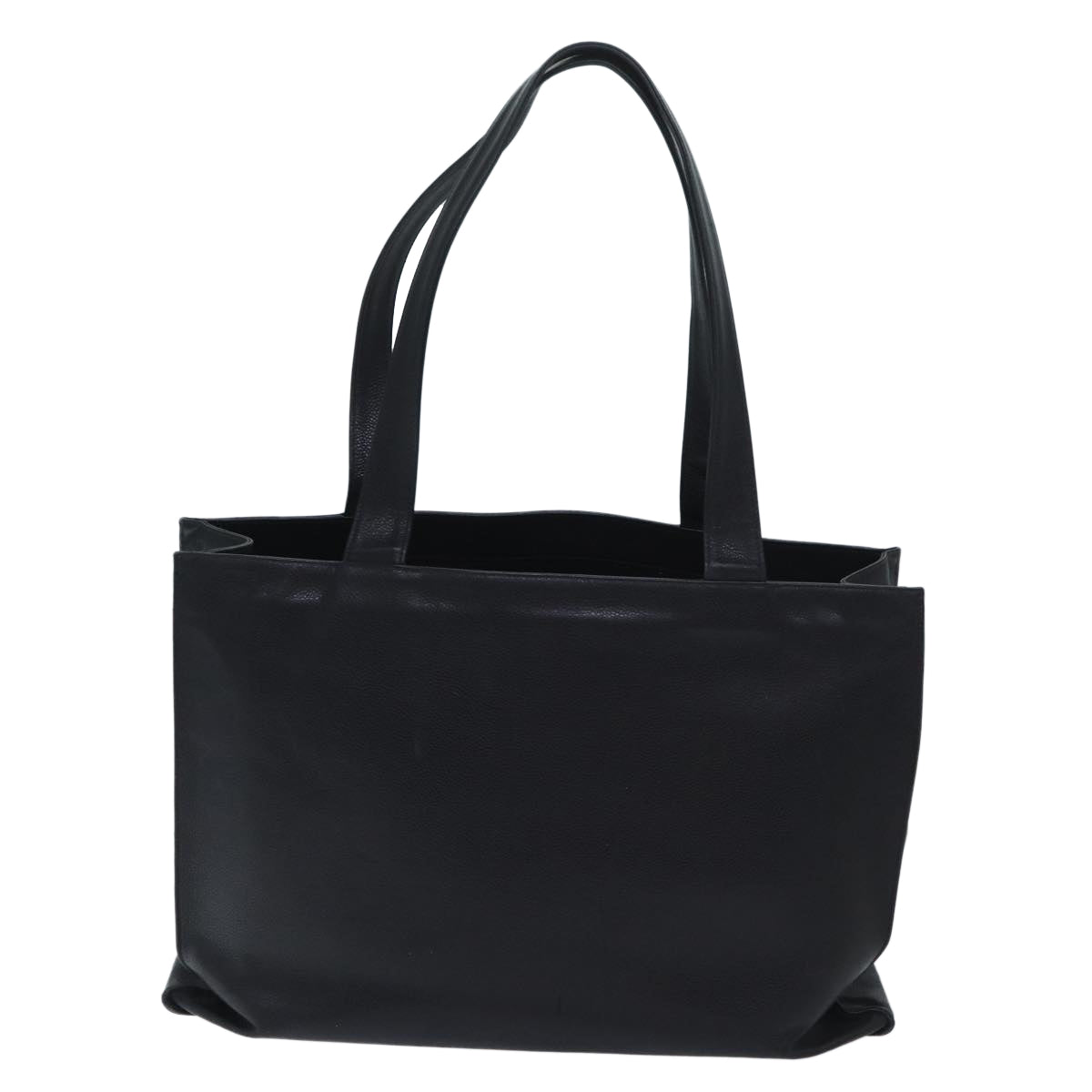 CHANEL Big COCO Mark Tote Bag Leather Black CC Auth ep3903 - 0