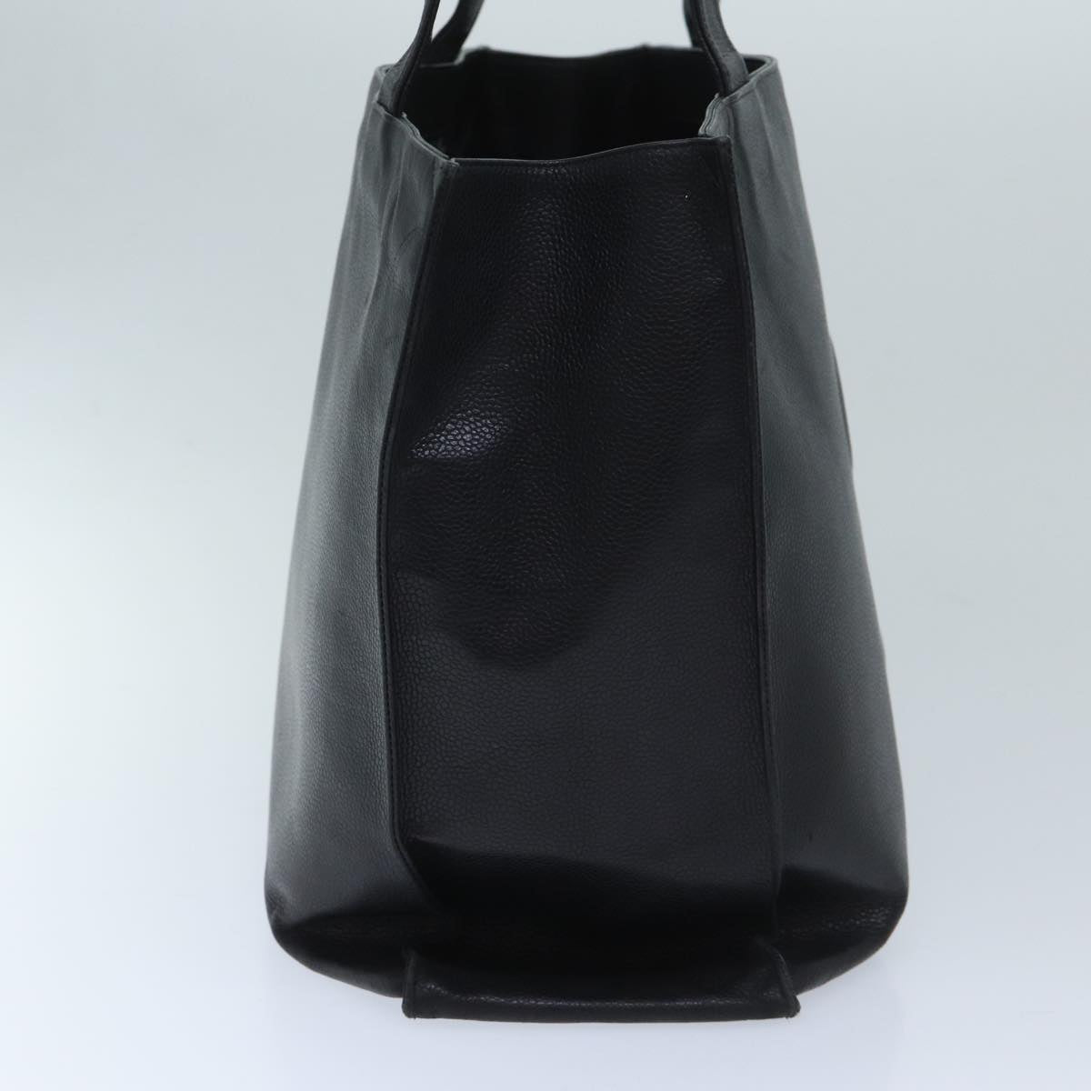 CHANEL Big COCO Mark Tote Bag Leather Black CC Auth ep3903