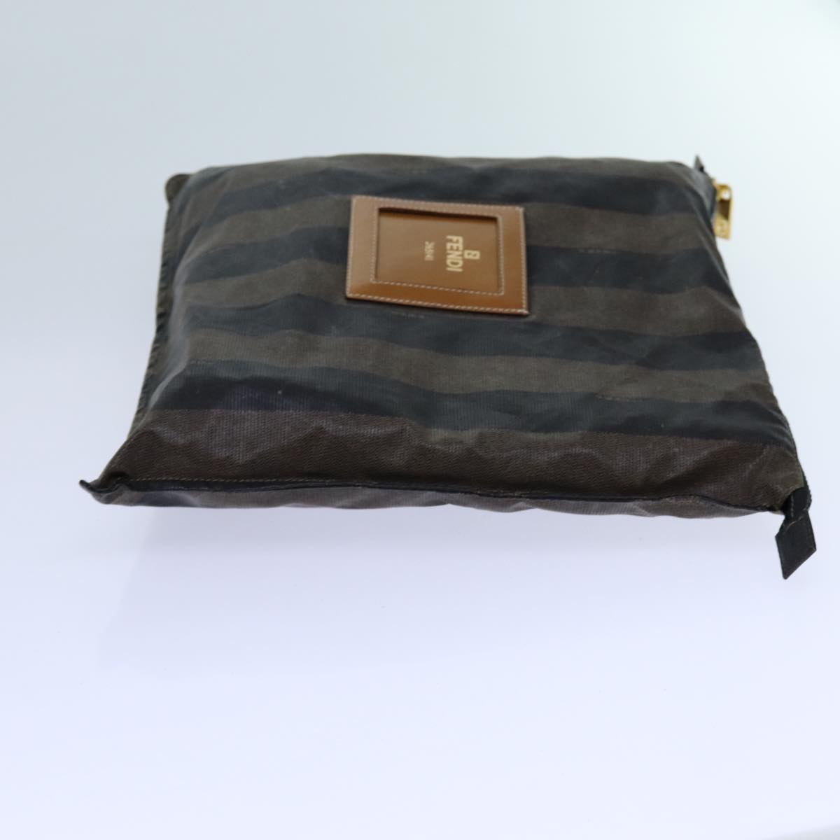 FENDI Pecan Canvas Clutch Bag 2Set Black Brown Auth ep3904