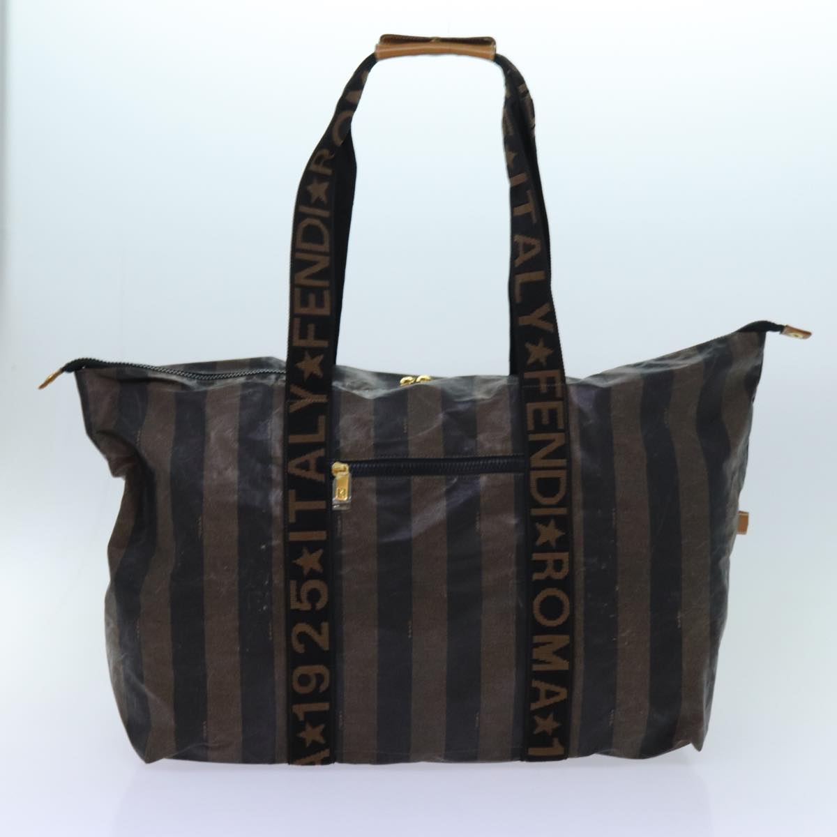 FENDI Pecan Canvas Clutch Bag 2Set Black Brown Auth ep3904 - 0