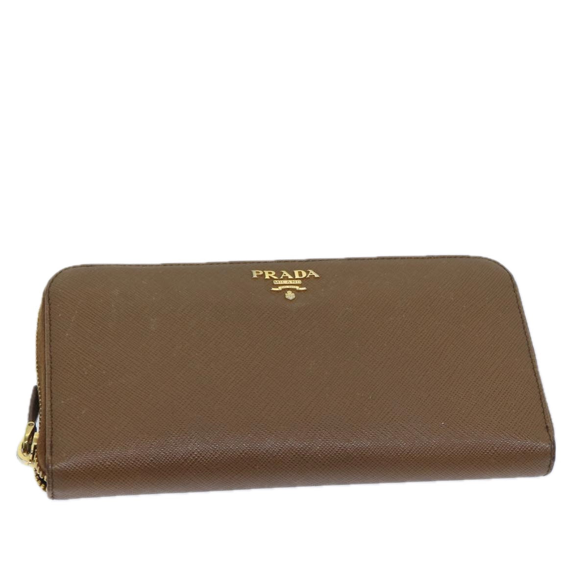 PRADA Long Wallet Safiano leather Brown Auth ep3921