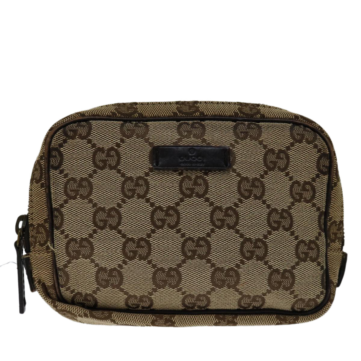 GUCCI GG Canvas Pouch Beige 106647 Auth ep3923 - 0