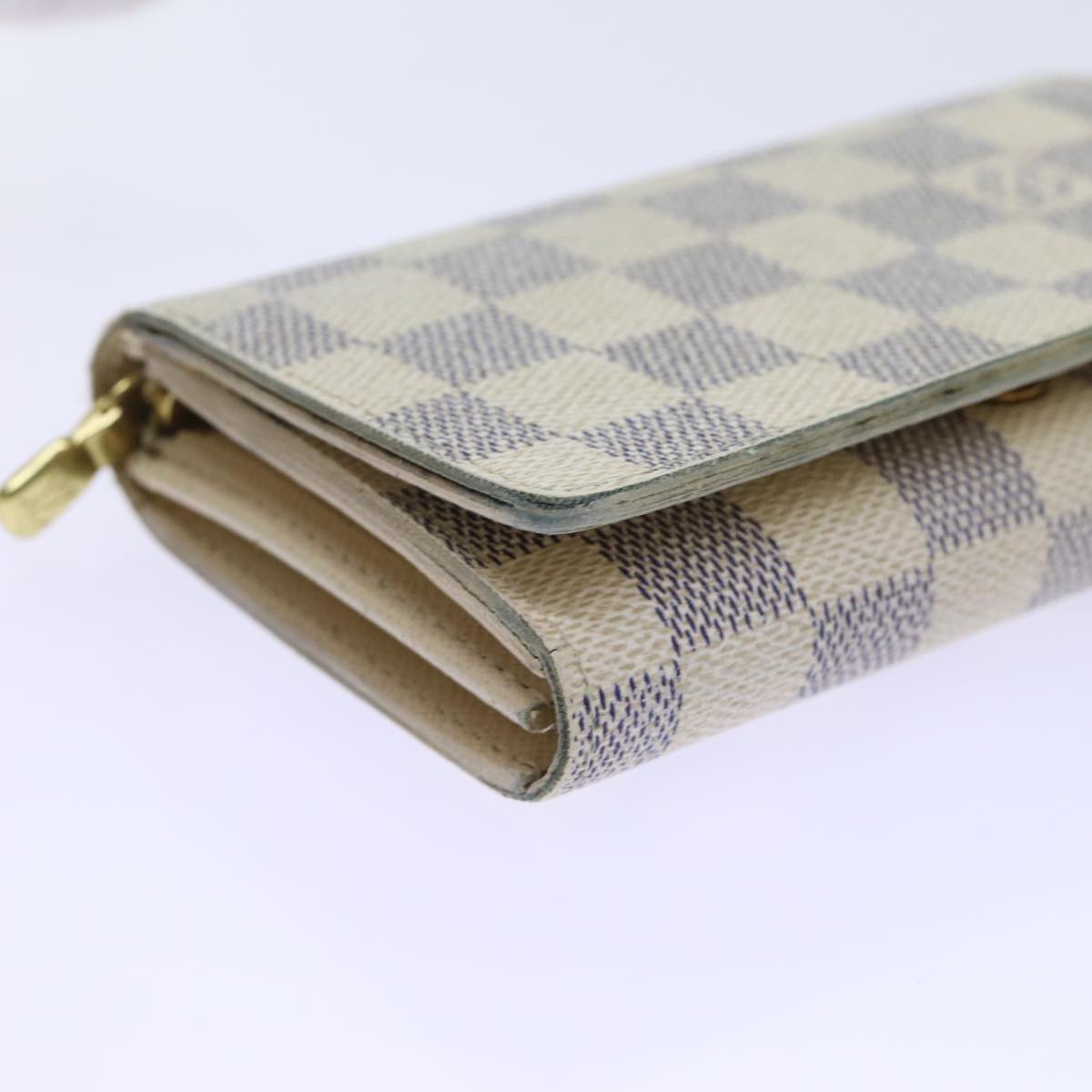 LOUIS VUITTON Damier Azur Portefeuille Tresol Wallet N61744 LV Auth ep3925