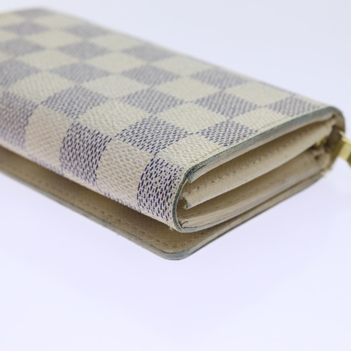 LOUIS VUITTON Damier Azur Portefeuille Tresol Wallet N61744 LV Auth ep3925