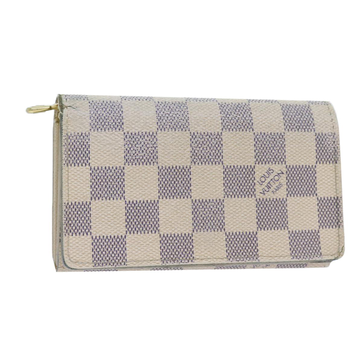 LOUIS VUITTON Damier Azur Portefeuille Tresol Wallet N61744 LV Auth ep3925