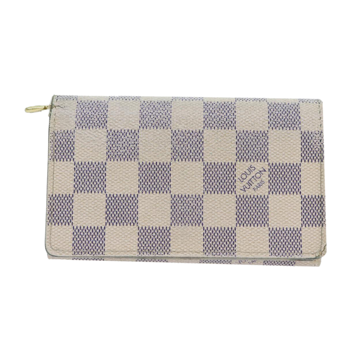 LOUIS VUITTON Damier Azur Portefeuille Tresol Wallet N61744 LV Auth ep3925