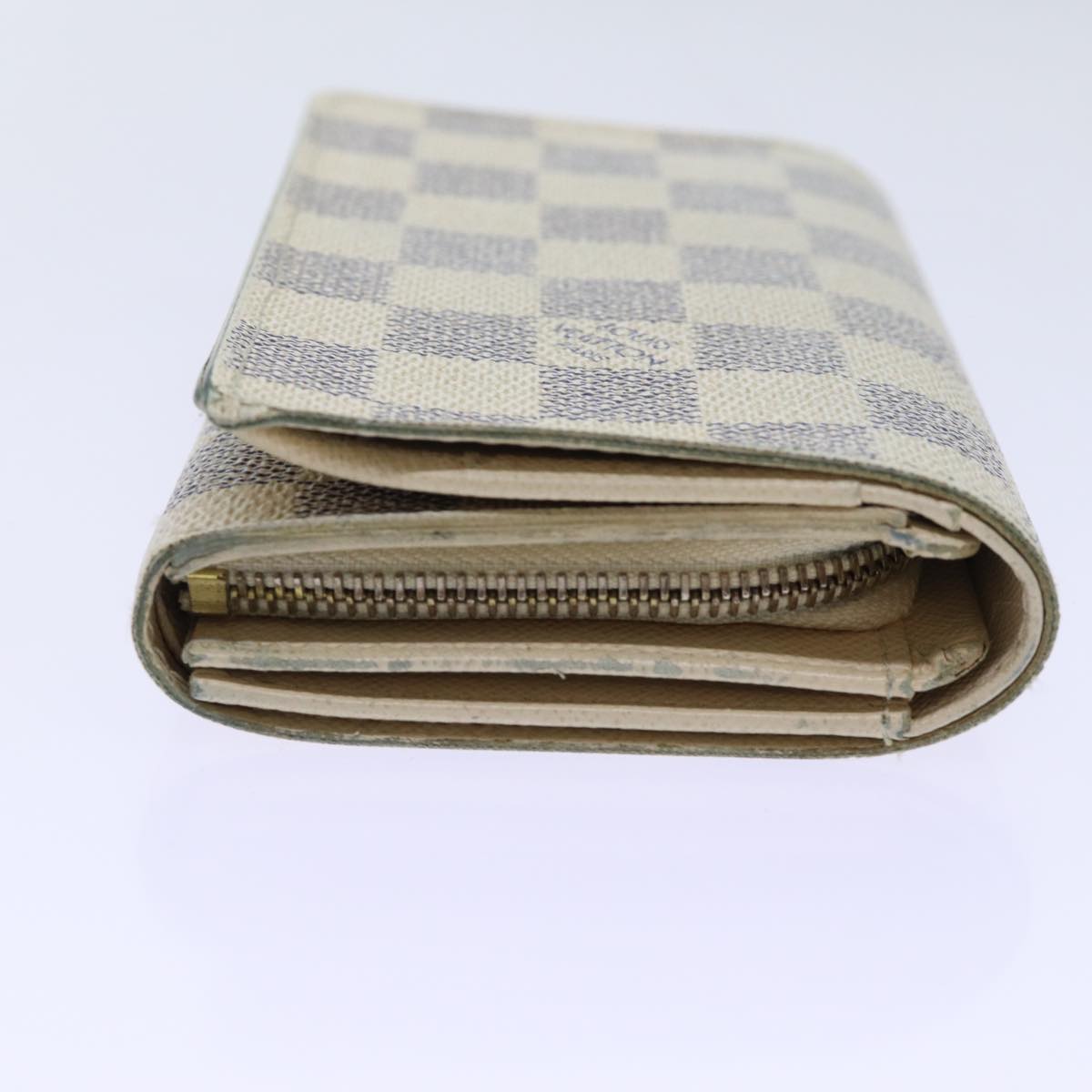 LOUIS VUITTON Damier Azur Portefeuille Tresol Wallet N61744 LV Auth ep3925