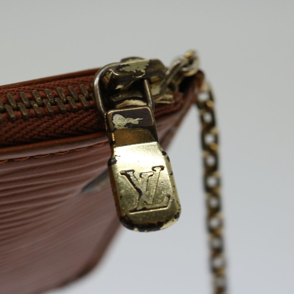 LOUIS VUITTON Epi Pochette Cles Coin Purse Brown M63803 LV Auth ep3927