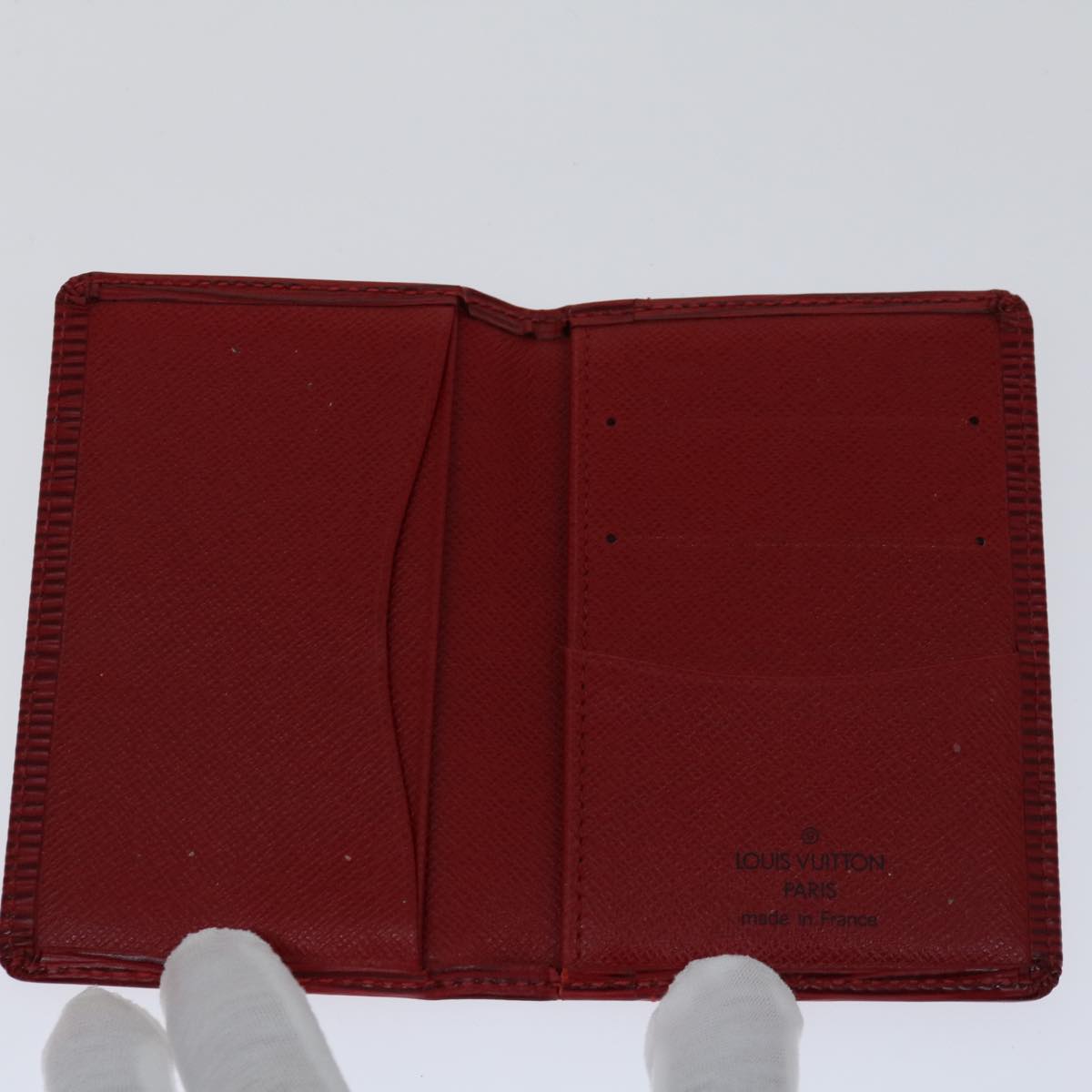 LOUIS VUITTON Epi Organizer De Poch Card Case Red M6358E LV Auth ep3928