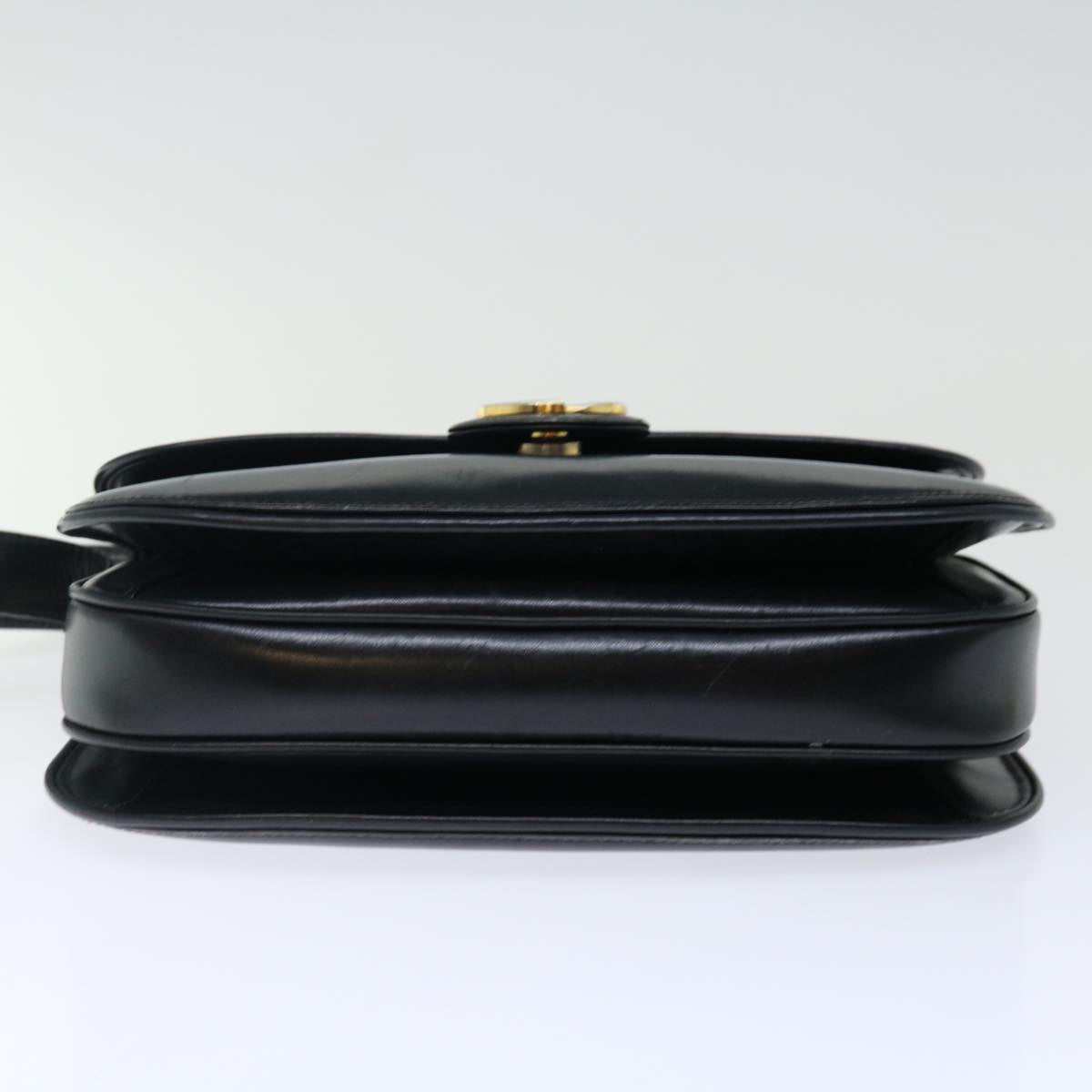 GUCCI Shoulder Bag Leather Black Auth ep3958