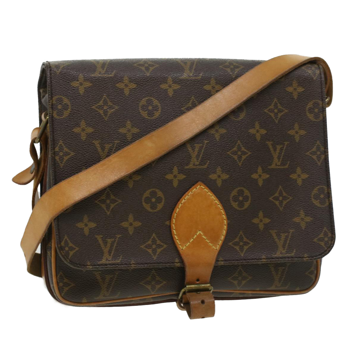 LOUIS VUITTON Monogram Cartouchiere GM Shoulder Bag M51252 LV Auth ep397