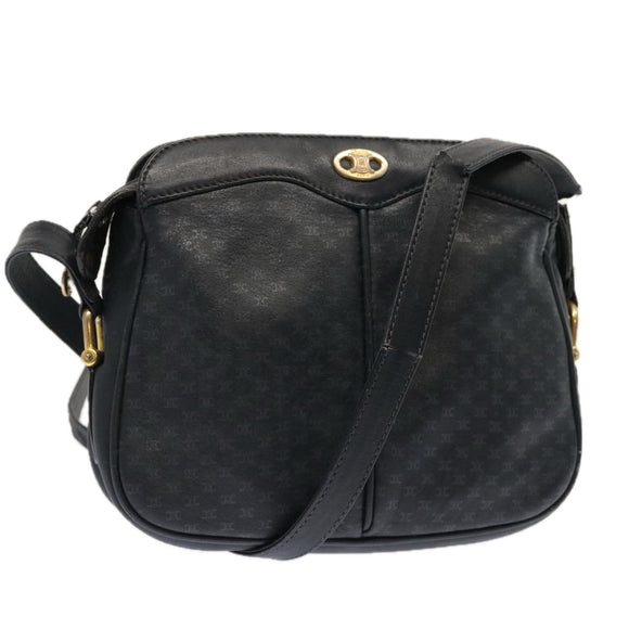 CELINE Macadam Canvas Shoulder Bag Navy Auth ep3990