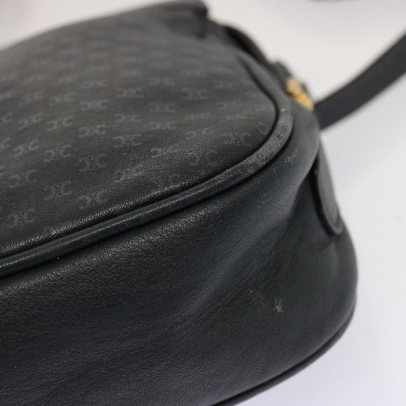 CELINE Macadam Canvas Shoulder Bag Navy Auth ep3990