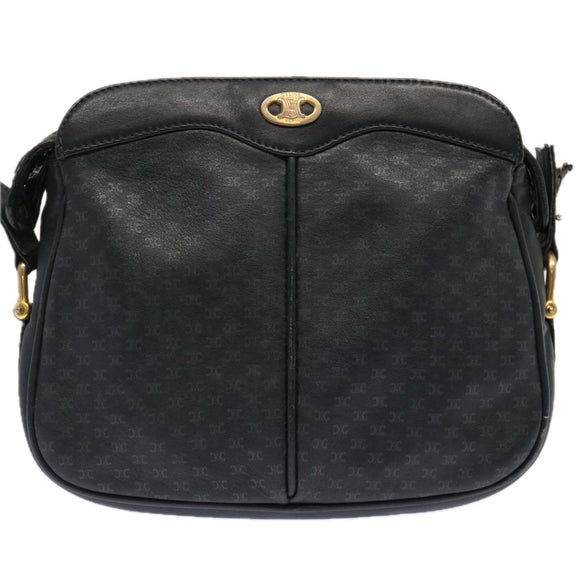 CELINE Macadam Canvas Shoulder Bag Navy Auth ep3990