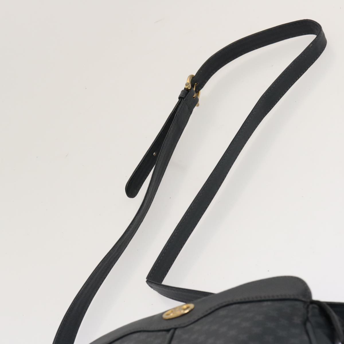 CELINE Macadam Canvas Shoulder Bag Navy Auth ep3990