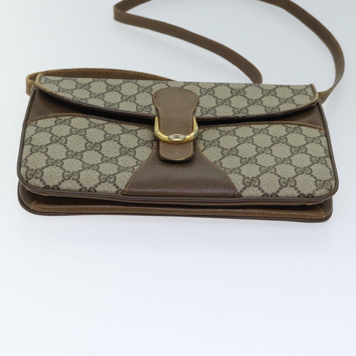 GUCCI GG Supreme Shoulder Bag PVC Beige 904 02 025 Auth ep3992